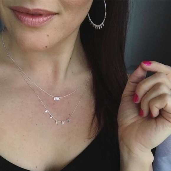 Stella & Dot | SILVER Shimmering Delicate Petal Hoops - Picture 8 of 10